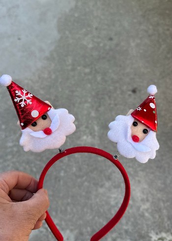 Kırmızı Nakışlı Yılbaşı Temalı Saç Taçları - Görsel 2