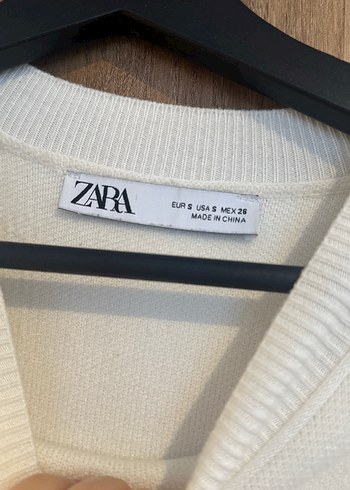 Beyaz Uzun Kollu Triko Midi Elbise - Görsel 4