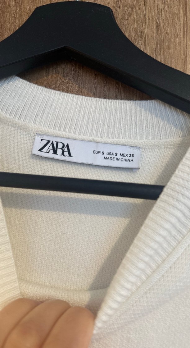 Beyaz Uzun Kollu Triko Midi Elbise - Görsel 4