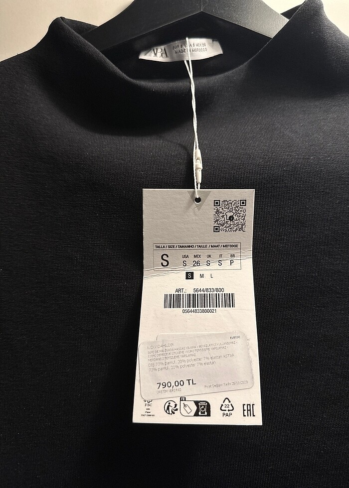 Zara siyah asimetrik elbise - Görsel 2