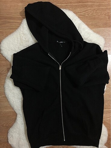 Addax Siyah fermuarlı sweat