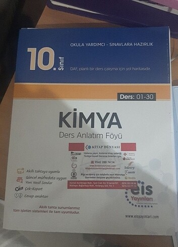 10. SINIF KİMYA TEST KİTABI