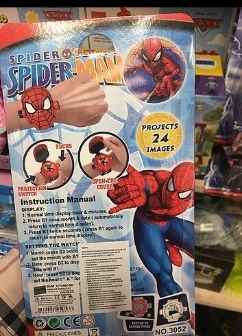 Projektör lü Spiderman Kol Saati
