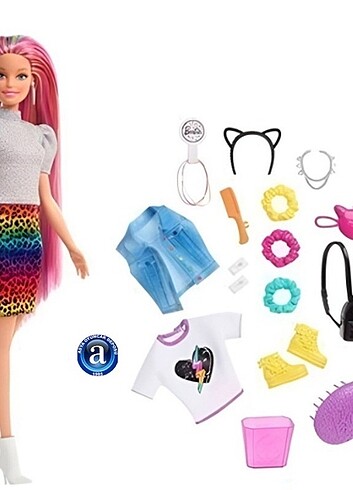 Barbie BARBİE LEOPAR DESENLİ SAÇLAR