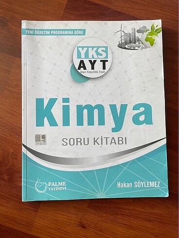 Palme Yayınevi AYT Kimya Soru kitabı