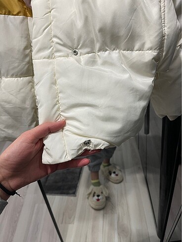 xl Beden beyaz Renk Şişme mont