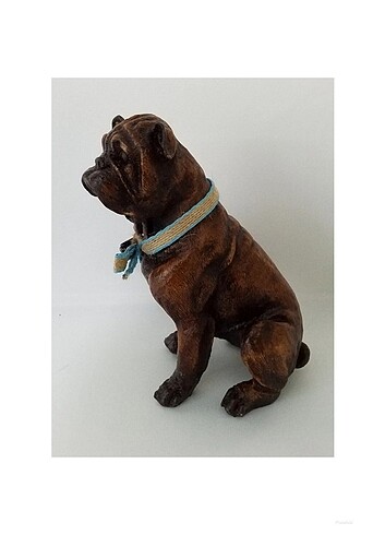 American Vintage Polyester Dekoratif Buldok Köpek Biblo