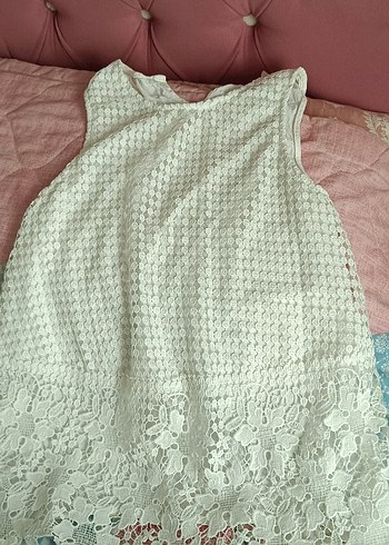 Koton krop dantel detaylı göbek kısmı açık alt kısmı dantelli