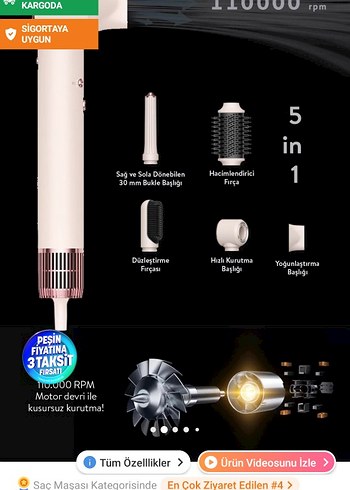 Sıbo Pastel Pembe Saç Şekillendirici Seti - Görsel 2