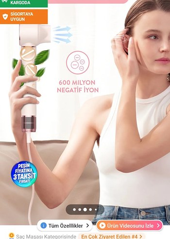 Sıbo Pastel Pembe Saç Şekillendirici Seti - Görsel 3