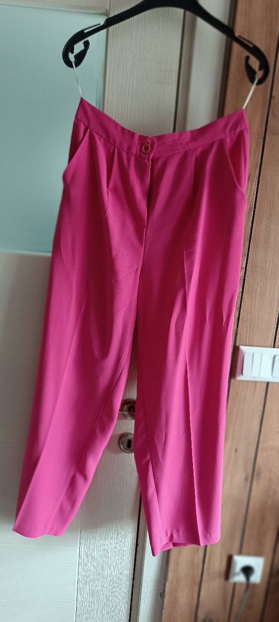 Pembe Düğmeli Kadın Uzun Blazer Ceket takım 42 44 beden uyumlu - Görsel 2