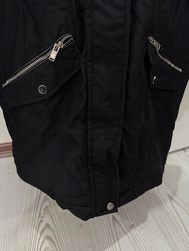 Siyah parka mont - Görsel 3