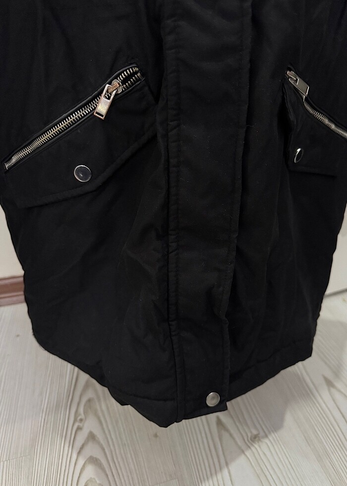 Siyah parka mont - Görsel 3