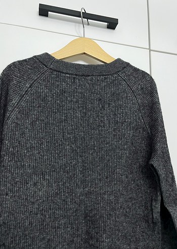 Massimo Dutti Gri Kadın Bisiklet Yaka Kazak