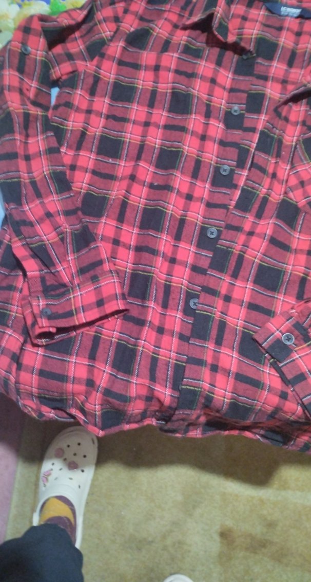 çocuk Kırmızı Kareli Uzun Kollu Gömlek kız - Görsel 3