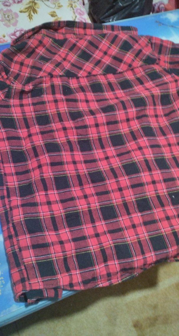 çocuk Kırmızı Kareli Uzun Kollu Gömlek kız - Görsel 4