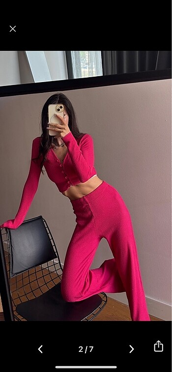 Zara S beden yumos fusya ikili takim