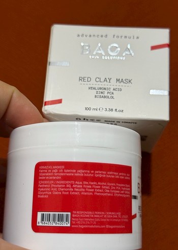 BAGA Kırmızı Kil Maskesi 100 ml - Görsel 2