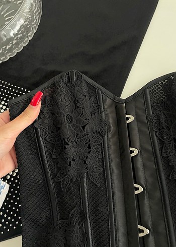 Dantel korse Straplez Büstiyer - Görsel 3