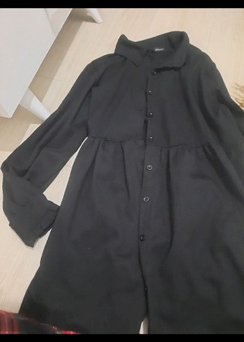 Siyah Tesettür Uzun Kollu Gömlek - Görsel 2