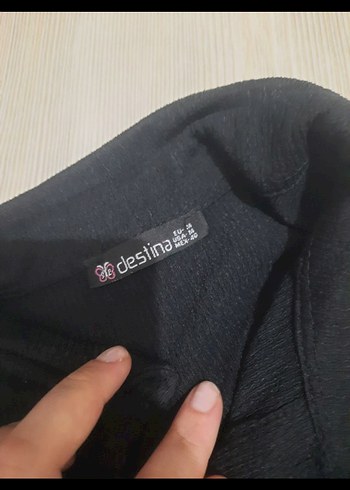 Siyah Tesettür Uzun Kollu Gömlek - Görsel 3