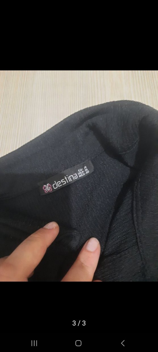 Siyah Tesettür Uzun Kollu Gömlek - Görsel 3