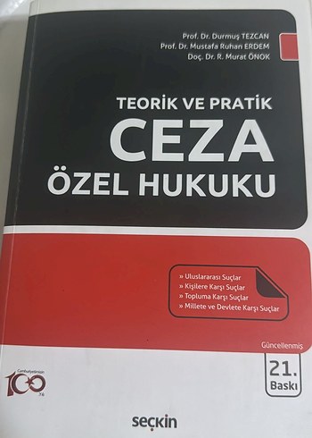 Teorik ve Pratik Ceza Özel Hukuku Kitabı