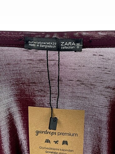 m Beden bordo Renk Zara Bluz %70 İndirimli.