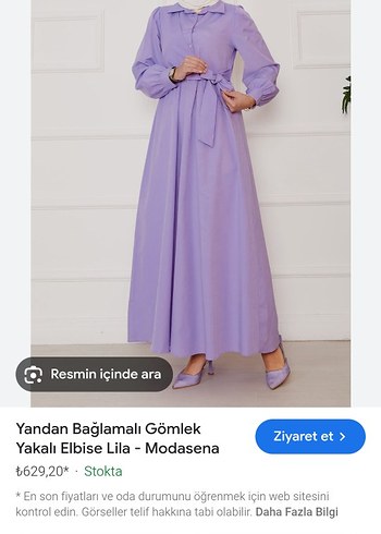Modasena Uzun mavi Yandan Bağlamalı Elbise