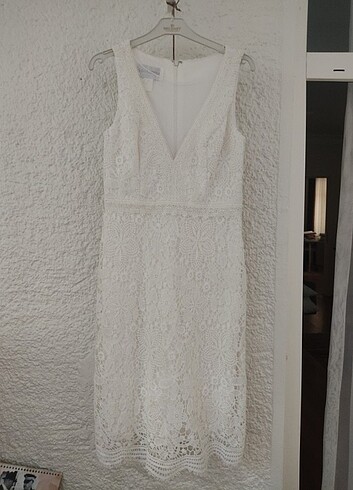38 Beden beyaz Renk Oleg Cassini Elbise
