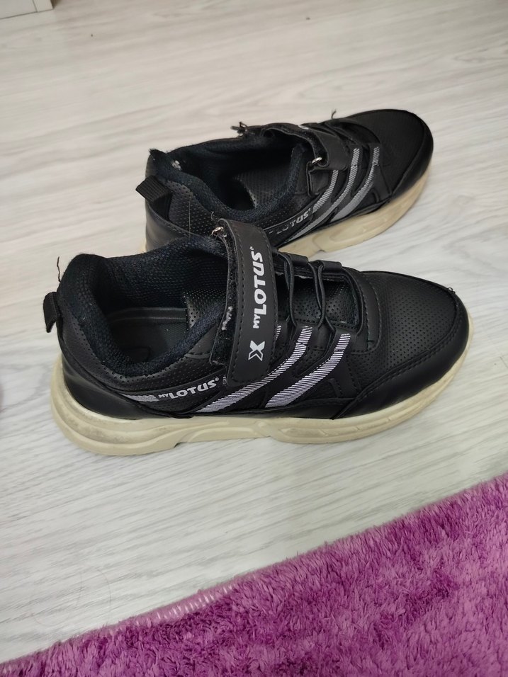 Siyah Gri Çocuk Spor Ayakkabı - Görsel 2