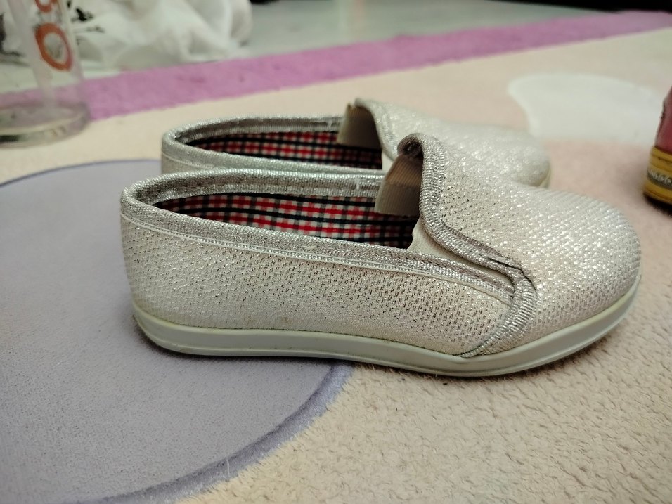 Gri simli kız çocuk babet - Görsel 2