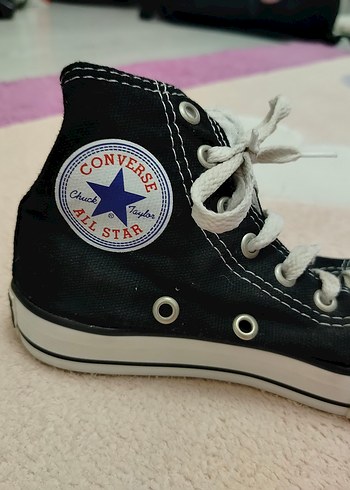 Çocuk Siyah Beyaz Bağcıklı Günlük Spor Ayakkabı - Görsel 2