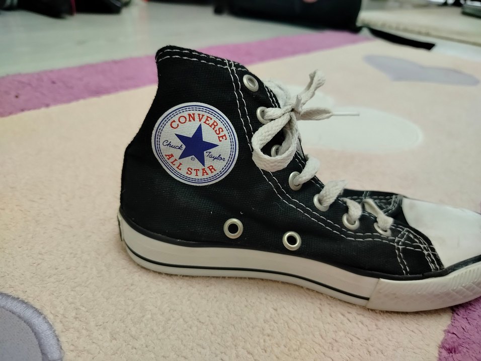 Çocuk Siyah Beyaz Bağcıklı Günlük Spor Ayakkabı - Görsel 2