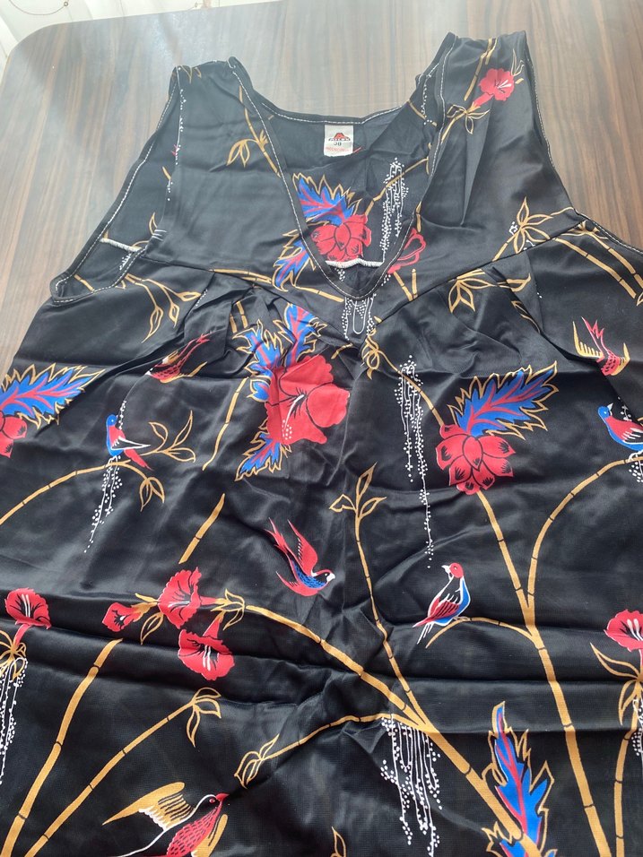 Çiçek Desenli nostalji sabahlık takımı - Görsel 5