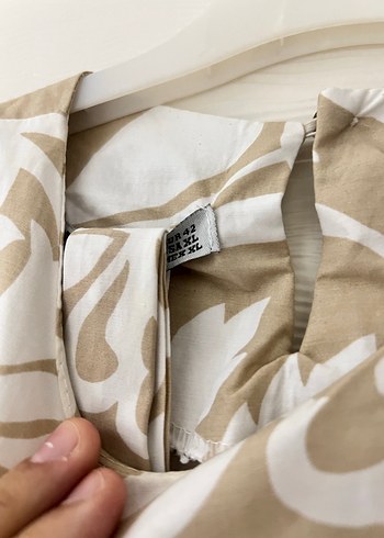 Bej Uzun Keten Bohem Elbise - Görsel 5