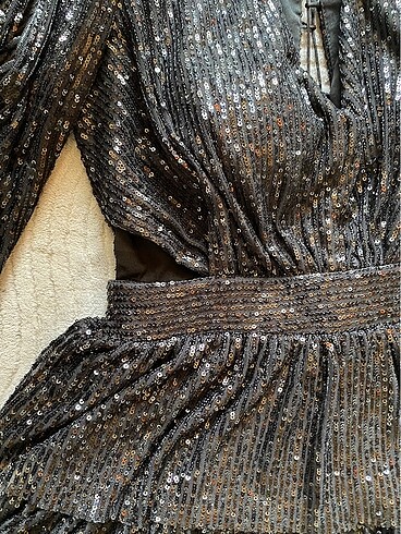 Siyah abiye elbise - Görsel 6