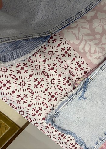 38 Beden mavi Renk Gri Batik Desenli Kadın Uzun Kot Pantolon