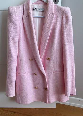Kadın Pembe Düğmeli Blazer Ceket