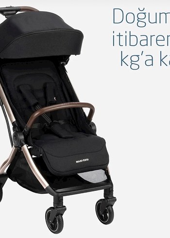 Siyah Bebek Arabası Hafif Katlanabilir - Görsel 3