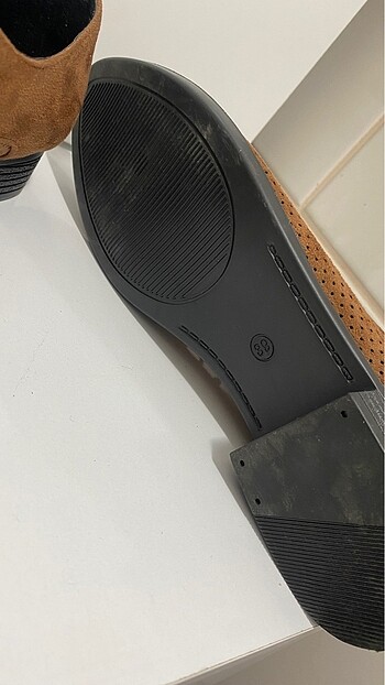 Kahverengi süet ayakkabı - Görsel 4