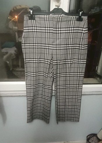 Gri Pileli Midi Kumaş Kadın Pantolon - Görsel 2