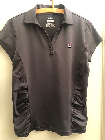 Orijinal Fila , gri kısa kol yakalı spor tshirtü , yandan büzgül