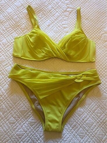 Anna Club by La Perla limon sarısı drapeli bikini