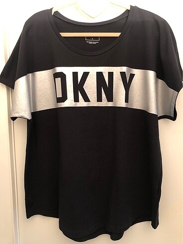 DKNY orijinal siyah yarasa kol tişört