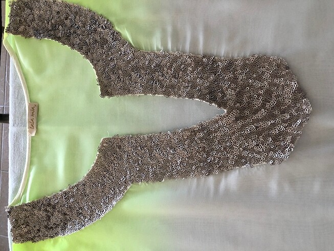 Lola Mia , beyaz fıstıki yeşil plaj elbisesi - Görsel 8