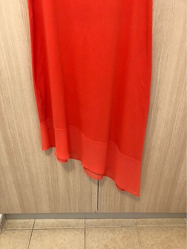xl Beden Tommy Bahama , kolsuz asimetrik mercan elbise