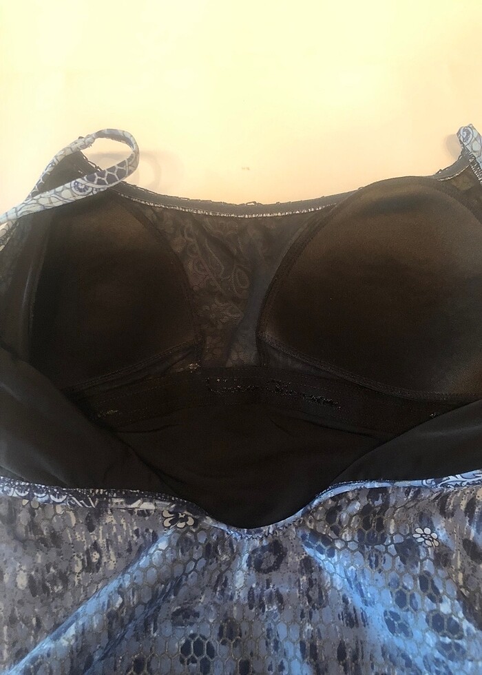 Gideon Oberson açık mavi , lacivert desenli mayo - Görsel 4