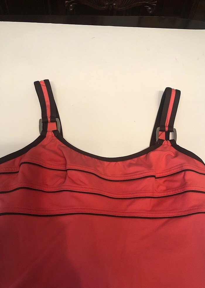 Livia, Fransız malı , pembe fonlu kahveli detaylı mayo - Görsel 3