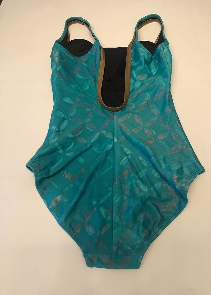 Gottex türkuaz bakır çiçek desenli mayo - Görsel 4